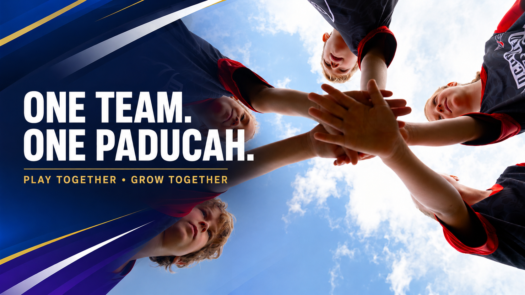 Paducah GO Soccer players standing together as one team